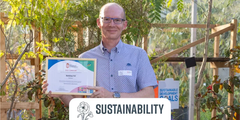 Bekina receives the Sustainable Business Charter from Voka